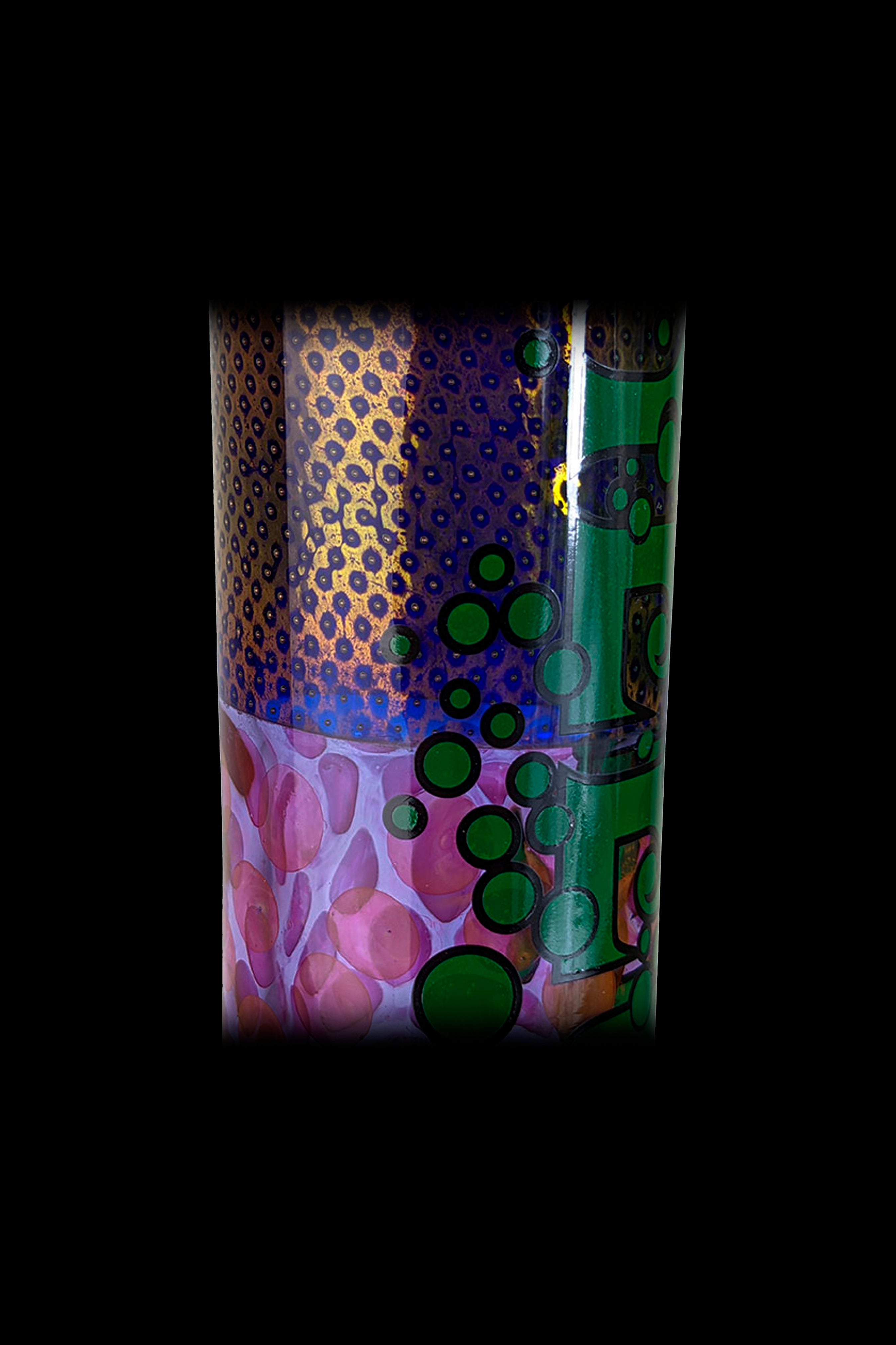 Cheech Glass Stunning Multi - Color Straight Tube Water Pipe