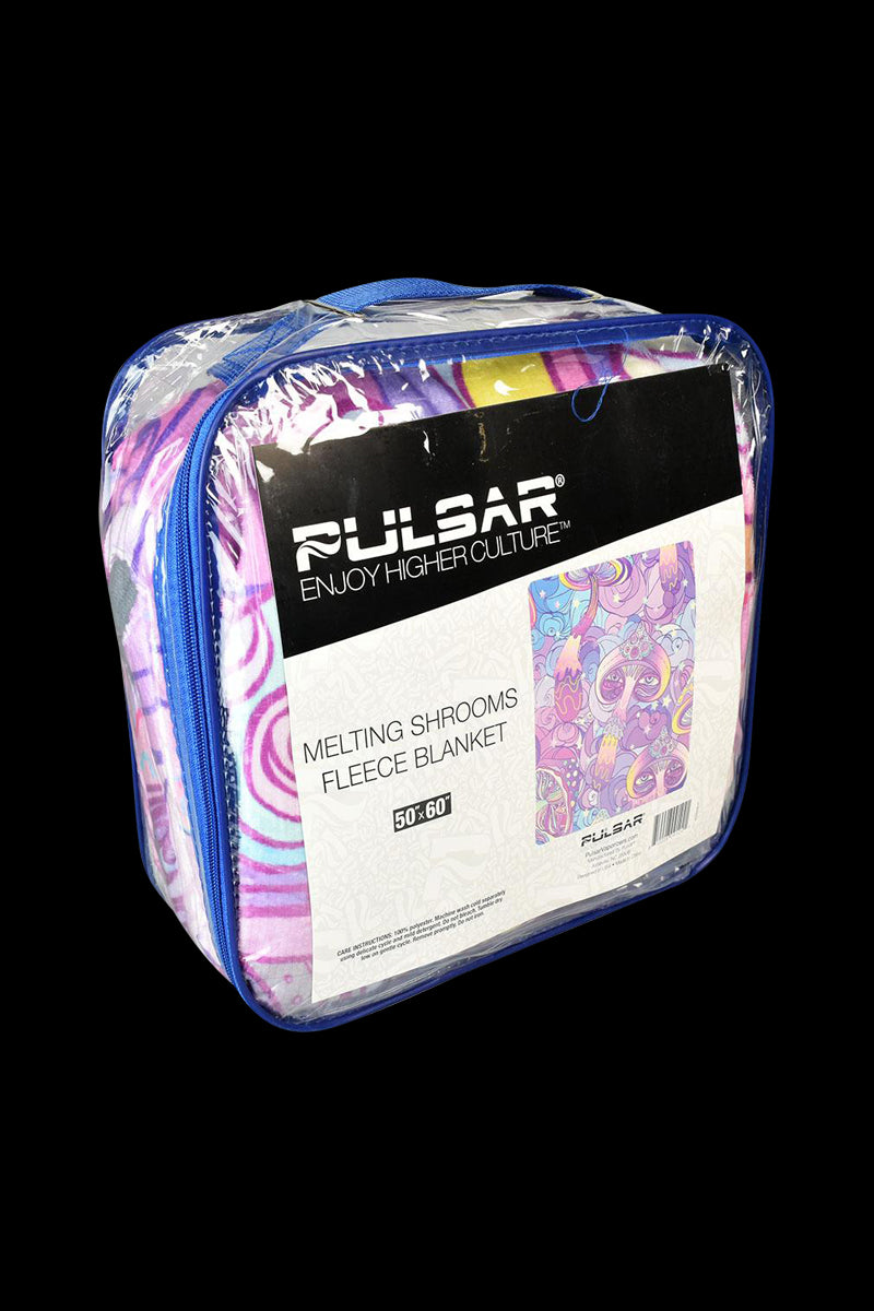 Pulsar's Enchanting Melting Shrooms Fleece Throw Blanket