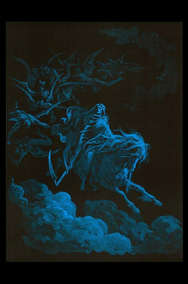 Mesmerizing Blacklight Poster - Death Rides Pale Horse