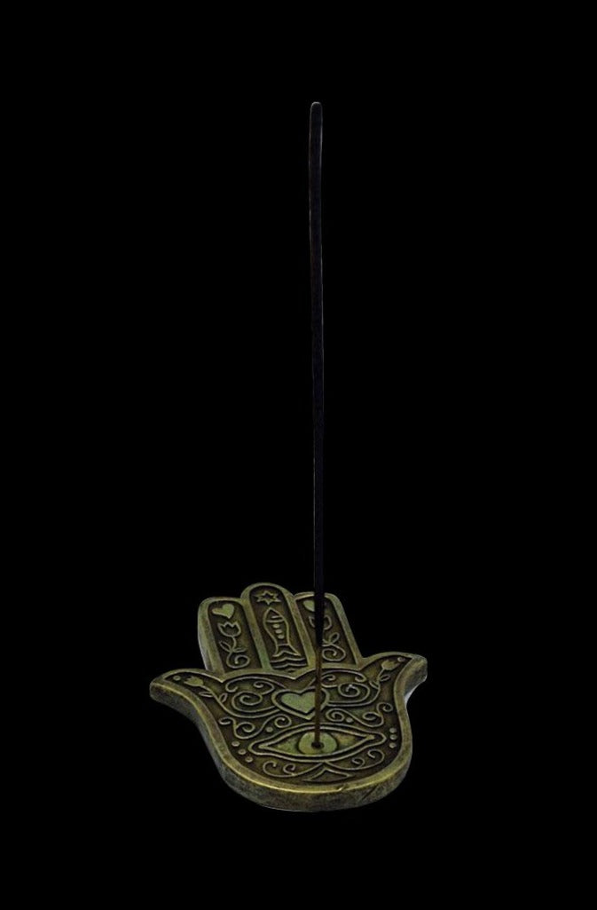 Enchanting Hamsa Hand Flat Incense Burner