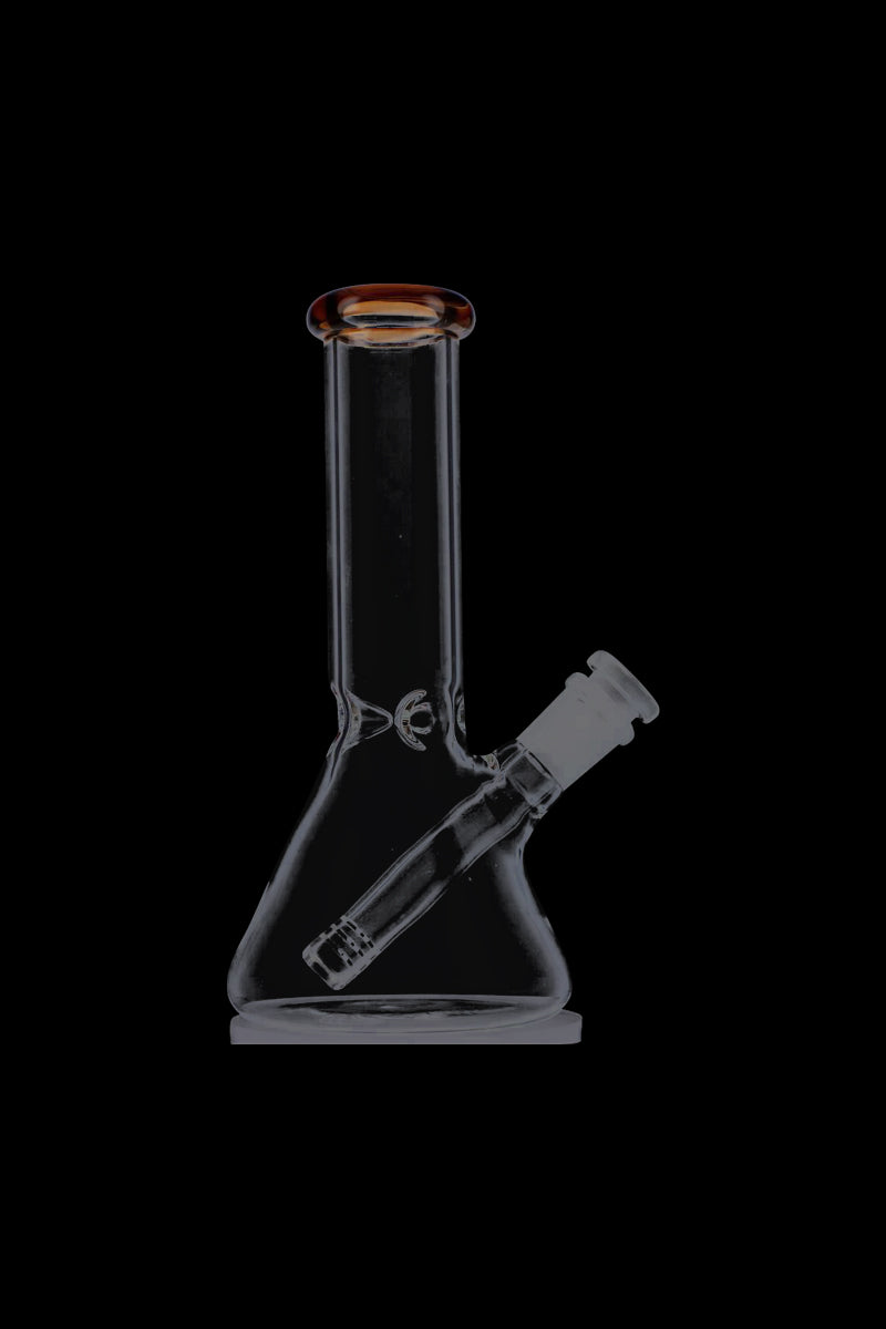 Exquisite Glass Beaker Base Ice Bong with Vibrant Colored Mouthpiece