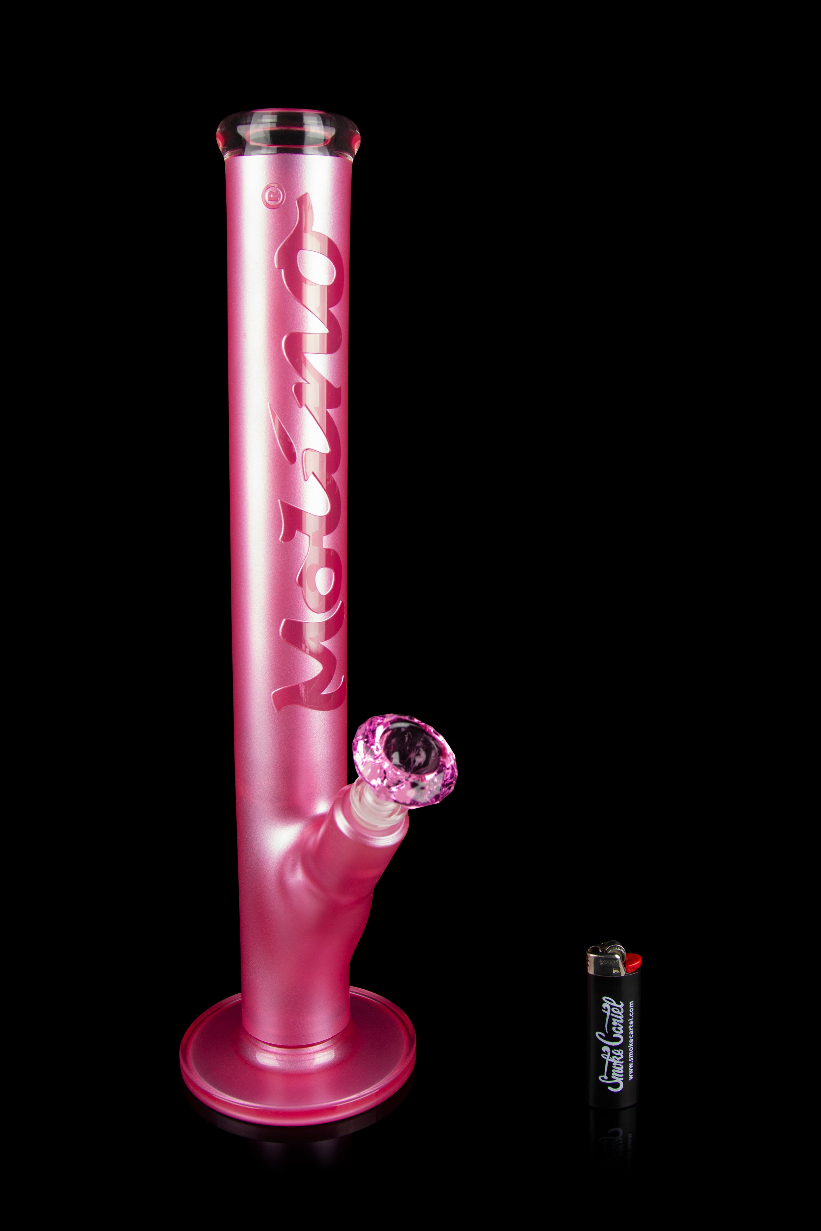 Molino Glass Feline Pink Bong - A Must - Have for Pink Lovers!