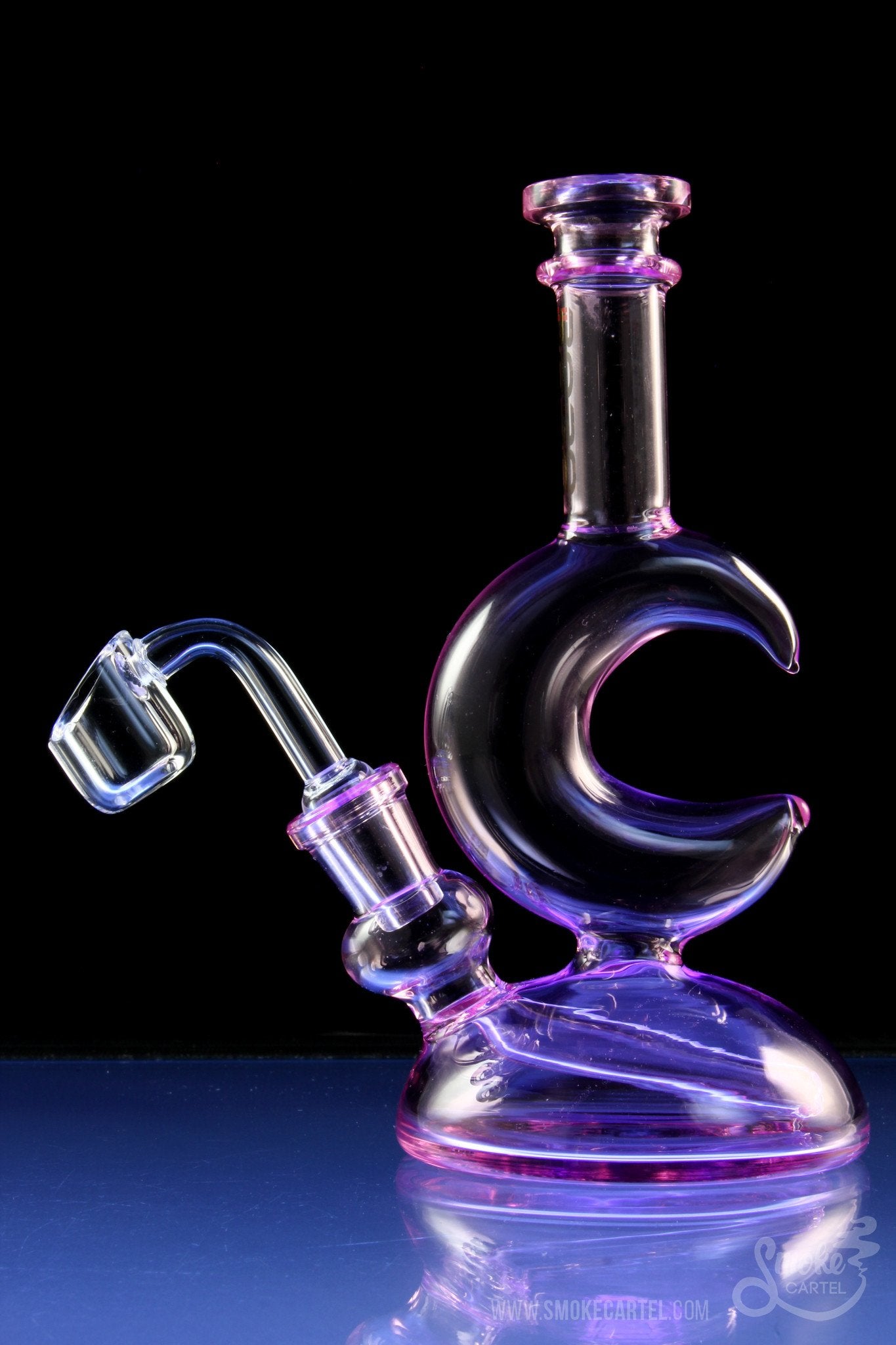 BoroTech Glass Mani Crescent Mini Rig - Perfect for On-the-Go!