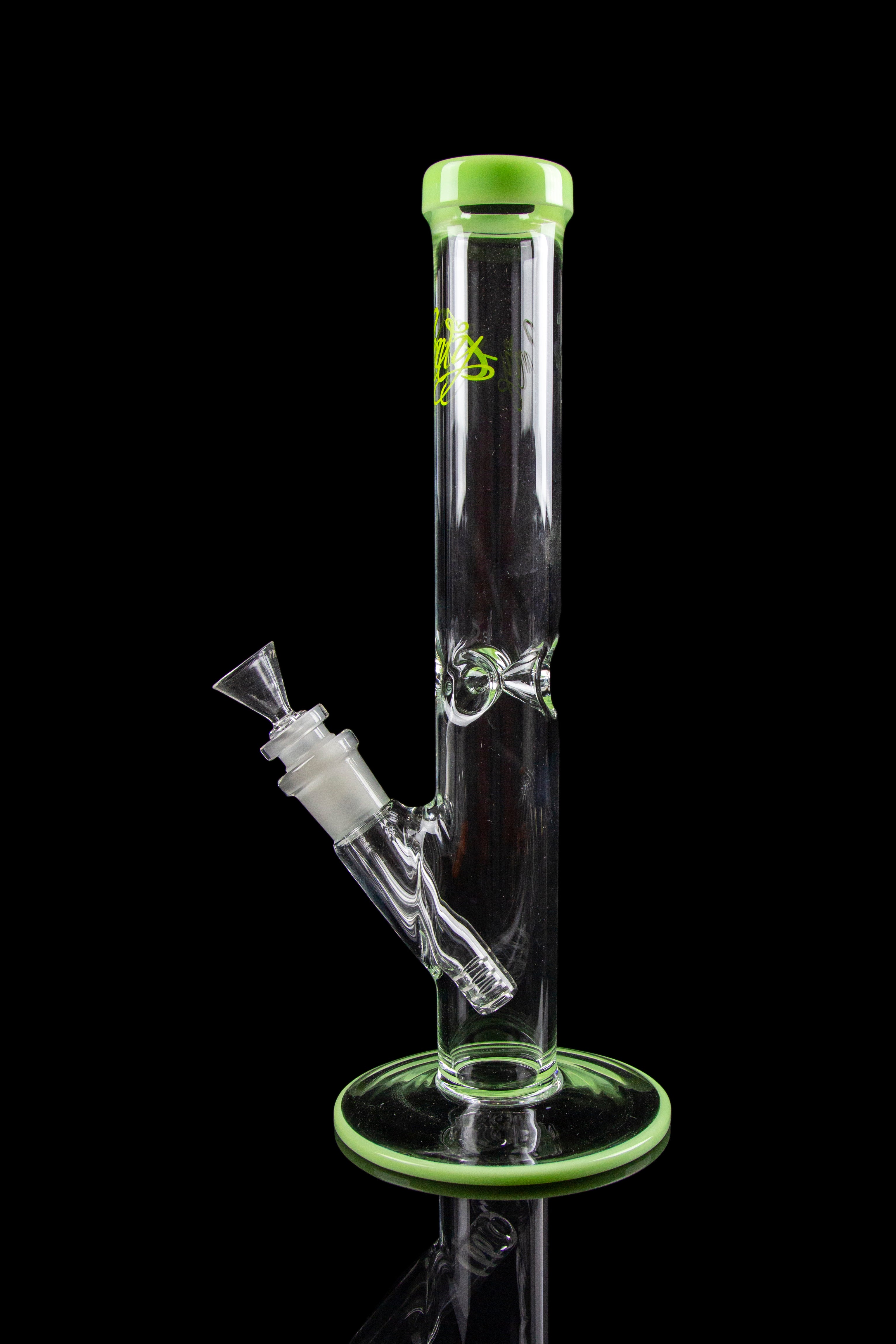 Envy 12-Inch Straight Tube Glass Piece with Stunning Colored Accents