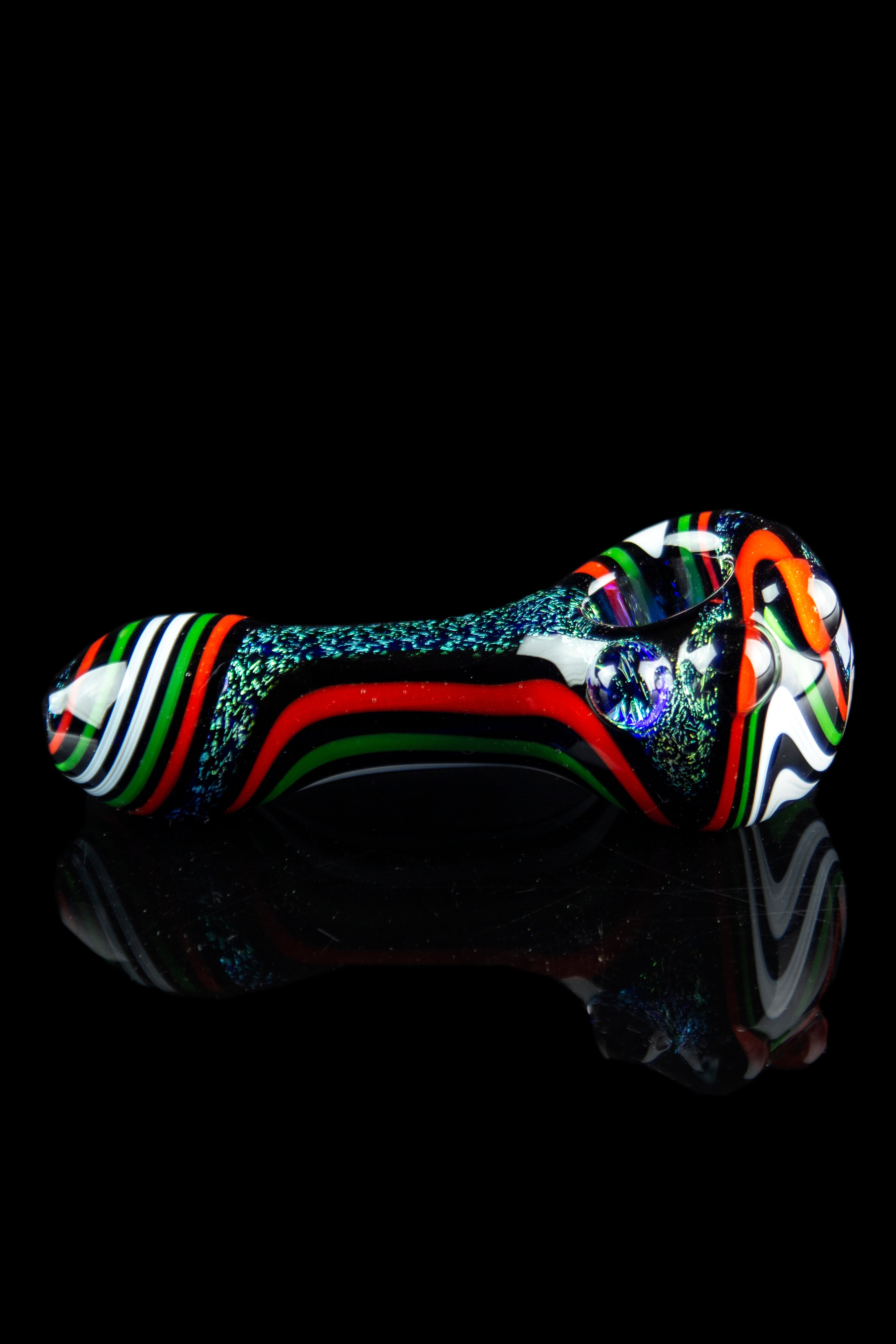 Pulsar Outer Space Dichro Swirl Spoon Pipe - A Cosmic Delight