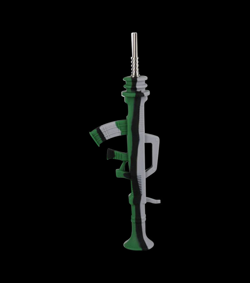 AK47 Silicone Dab Straw Collector: Titanium Tip for an Epic Dab