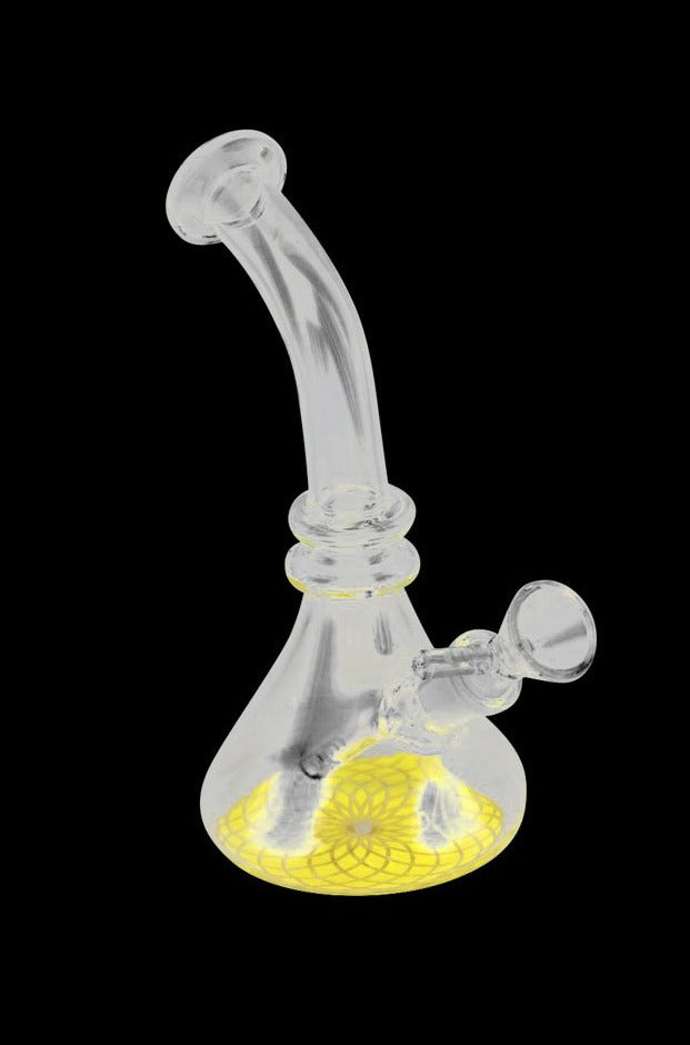 Stunning Flower of Life Mini Beaker Water Bong