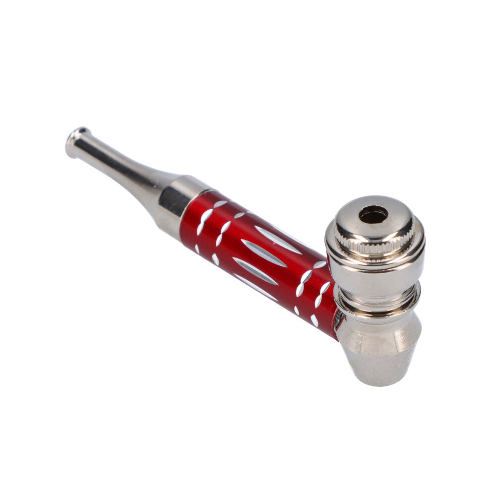 Gorgeous Colored Stem Metal Hand Pipe
