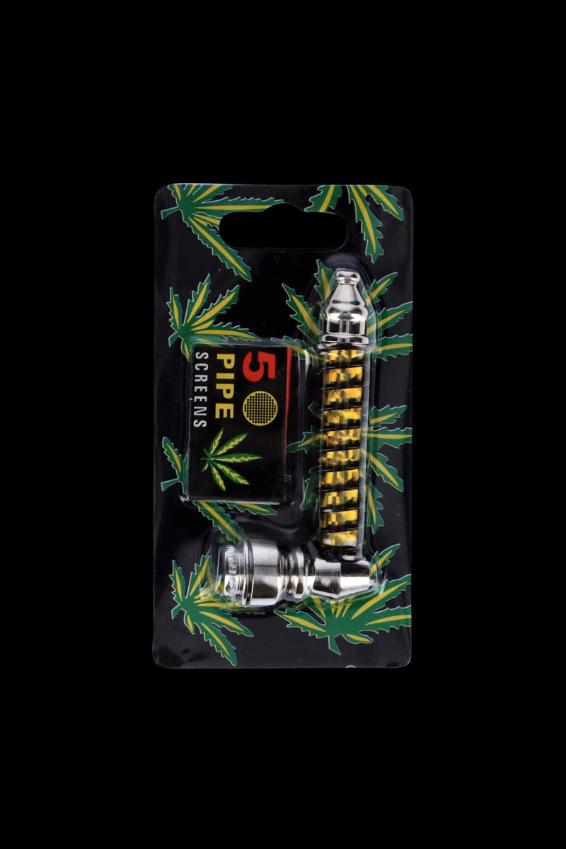 Indestructible Colored Spiral Metal Hand Pipe