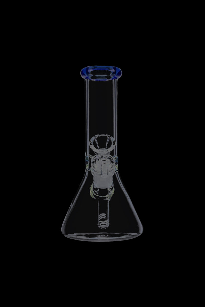 Exquisite Glass Beaker Base Ice Bong with Vibrant Colored Mouthpiece