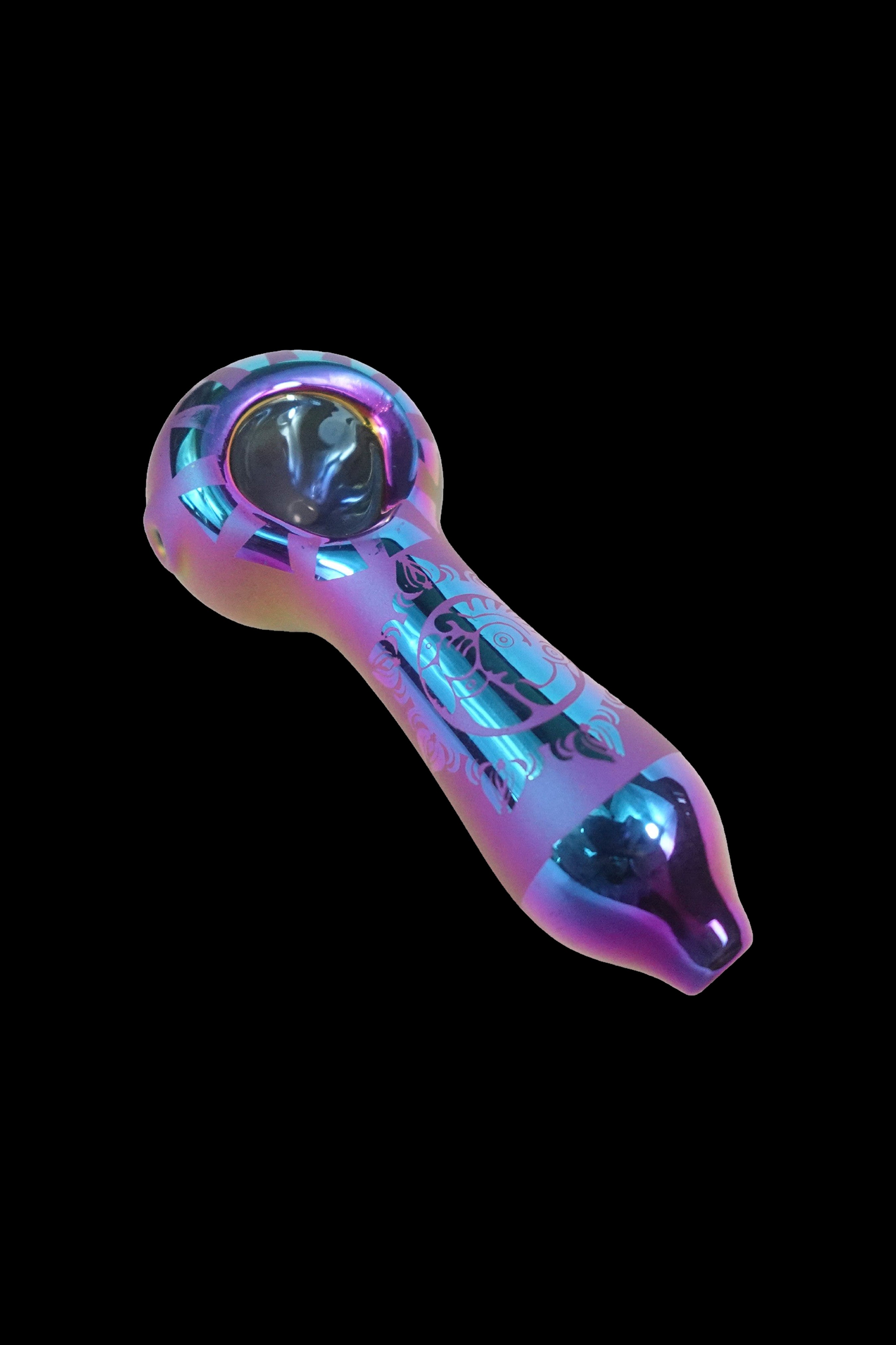 Cloud 8 Artistic Hand-Painted Glass Hand Pipe - A Portable Artistic Marvel