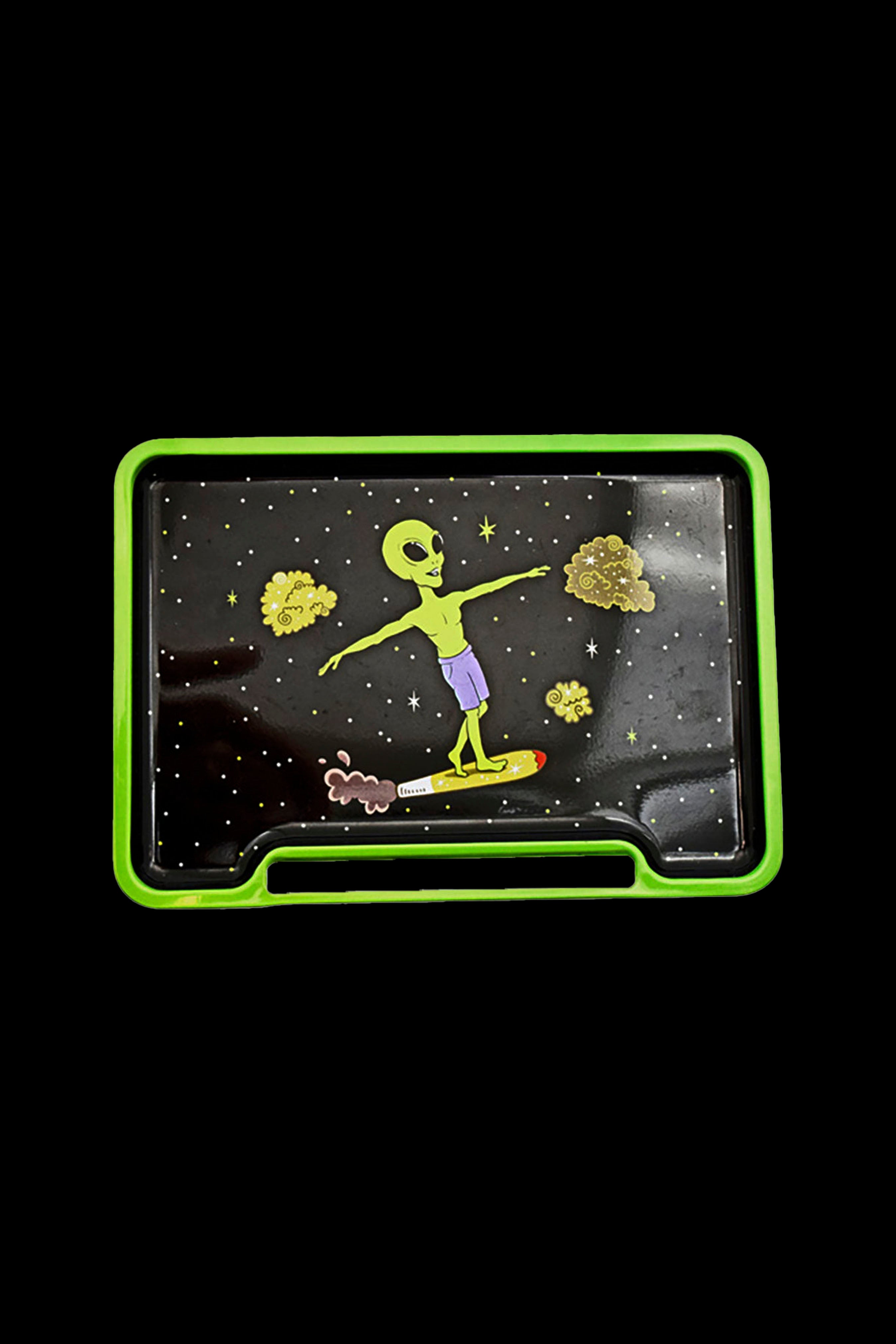 Cosmic Alien Doobie Surfer Rolling Tray Box - Must - Have!