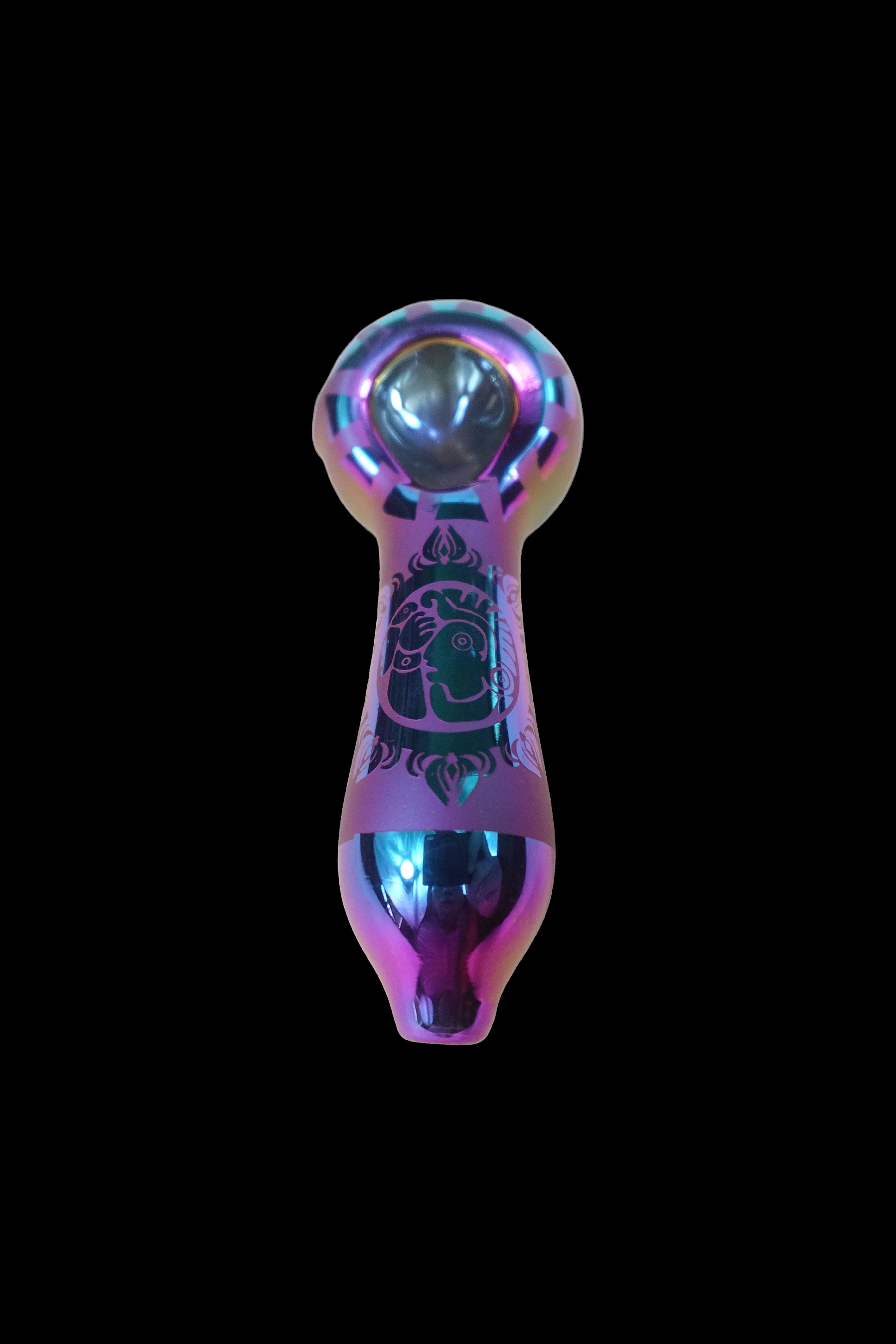 Cloud 8 Artistic Hand-Painted Glass Hand Pipe - A Portable Artistic Marvel