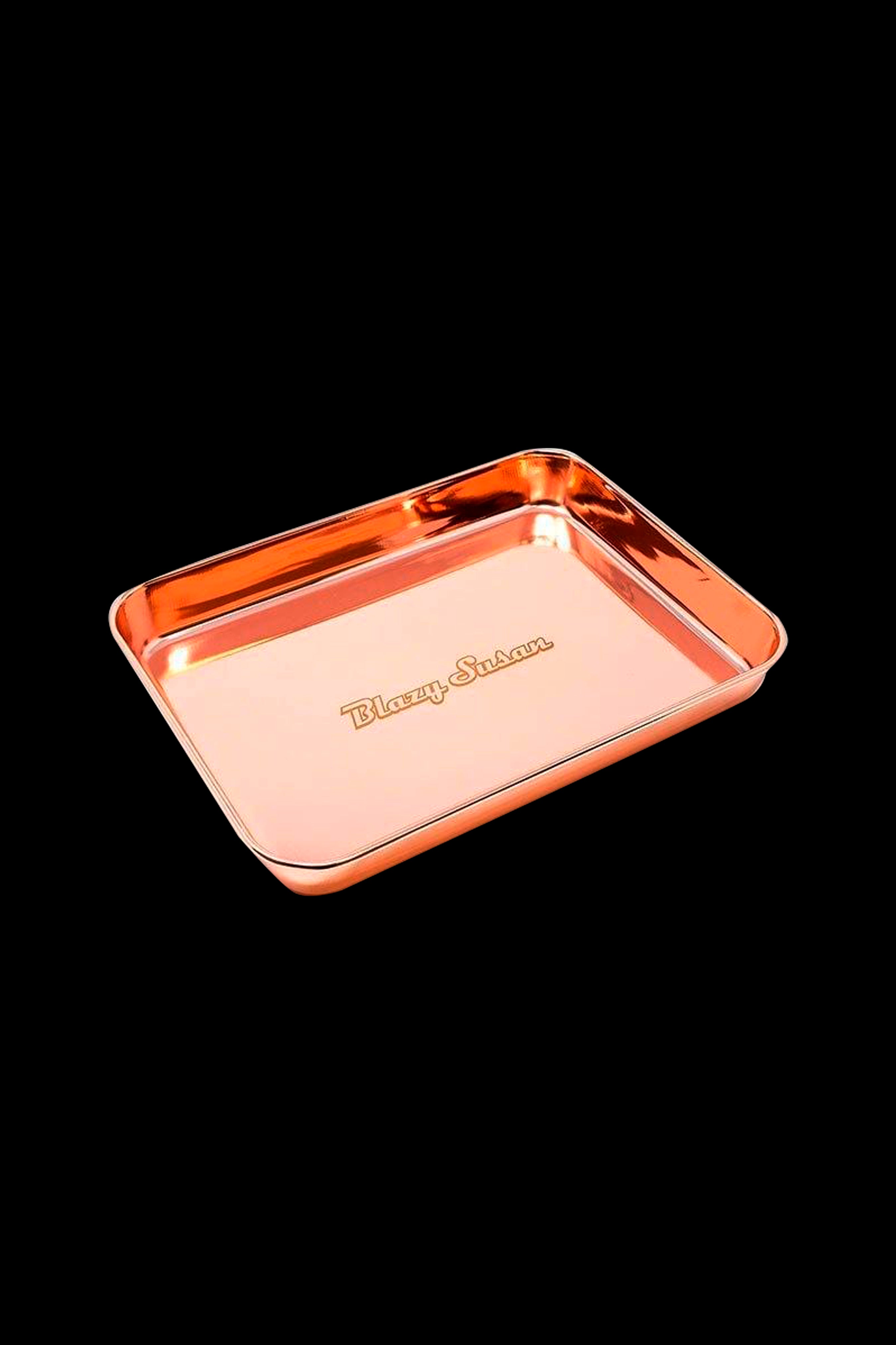 Blazy Susan Rose Gold Stainless Steel Rolling Tray - A Glamorous Essential