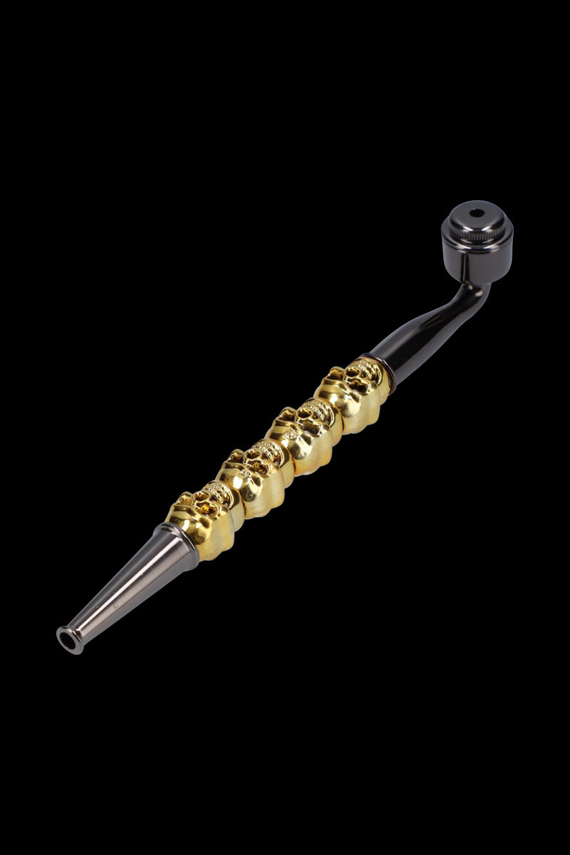 Cool 6.5-Inch Metal Hand Pipe with Skull Stem