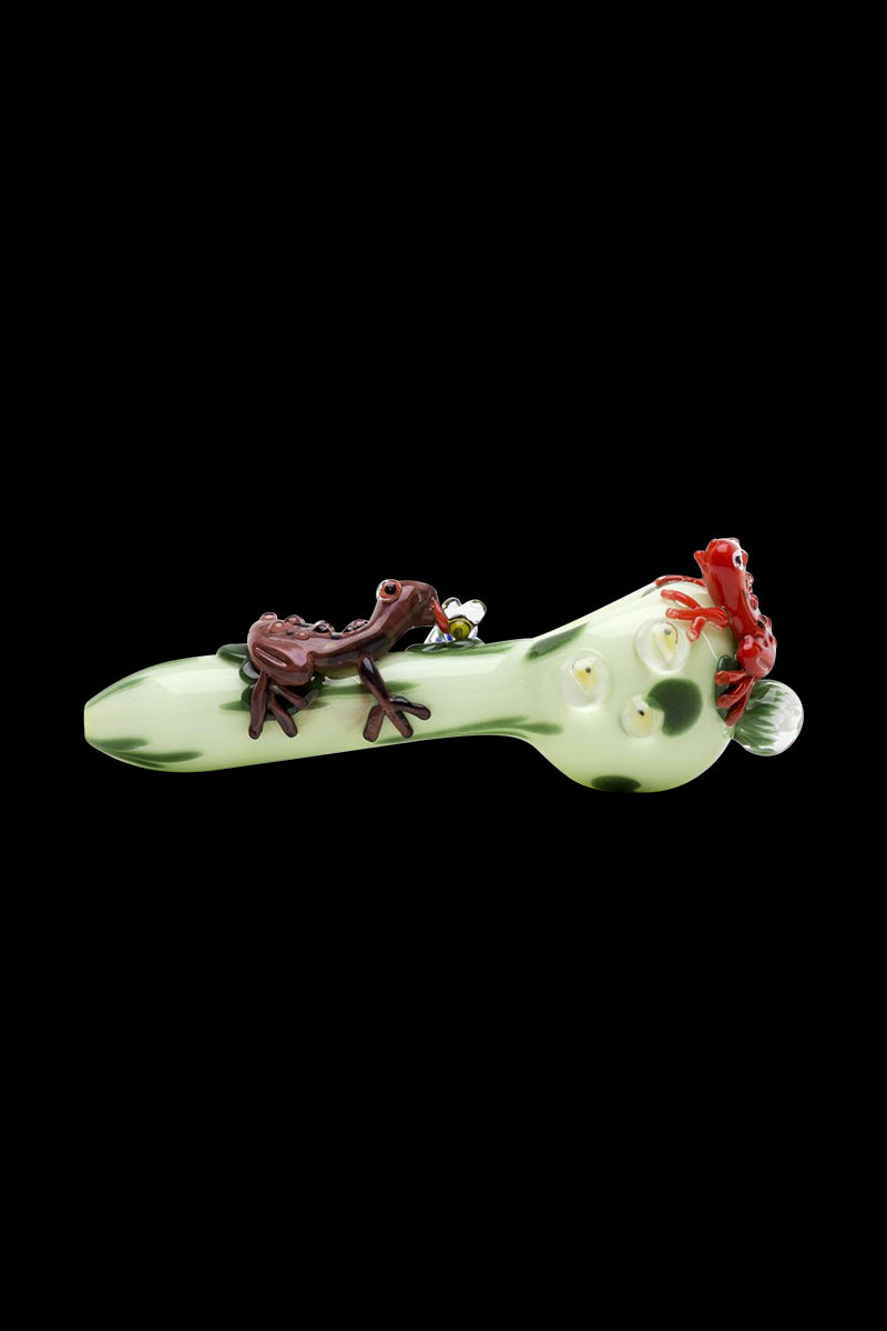 Empire Glassworks Ribbit: Premium Small Spoon Pipe for Nature Lovers