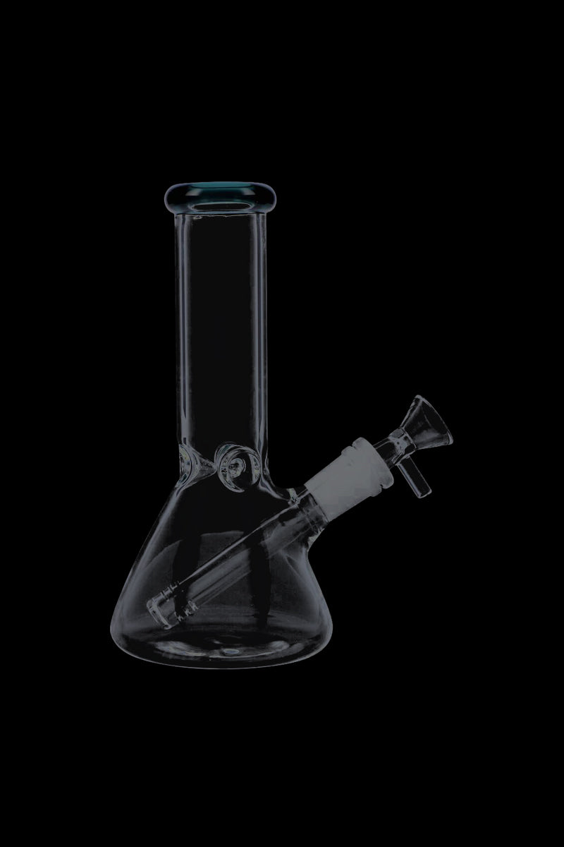 Exquisite Glass Beaker Base Ice Bong with Vibrant Colored Mouthpiece