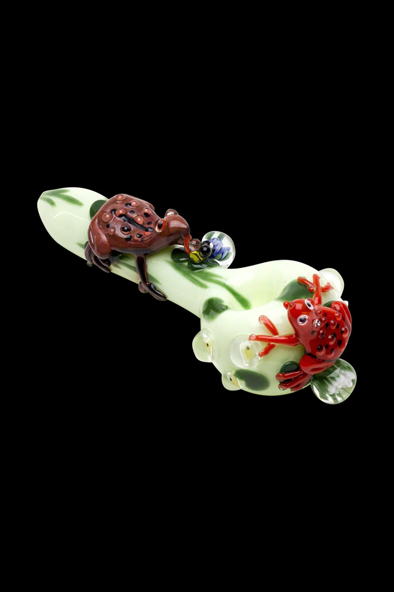 Empire Glassworks Ribbit: Premium Small Spoon Pipe for Nature Lovers